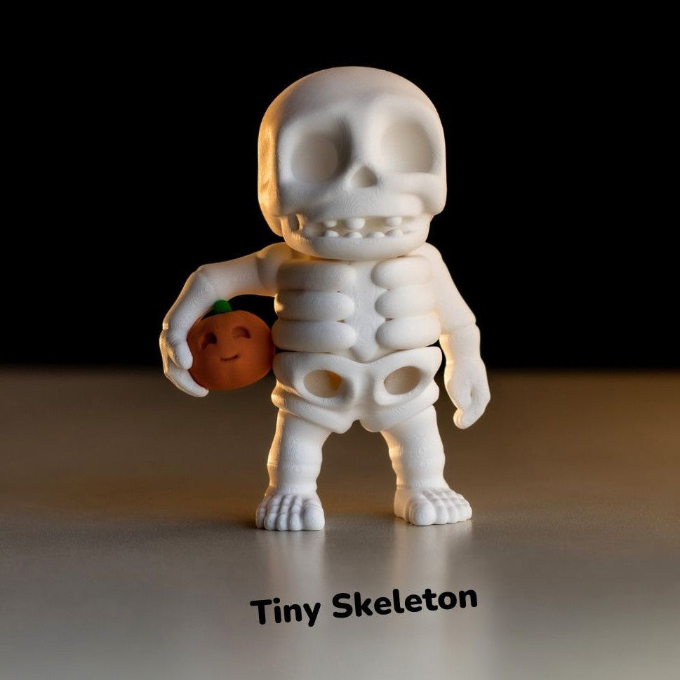 💀🎃 Flexi Skelett mit Kürbis
