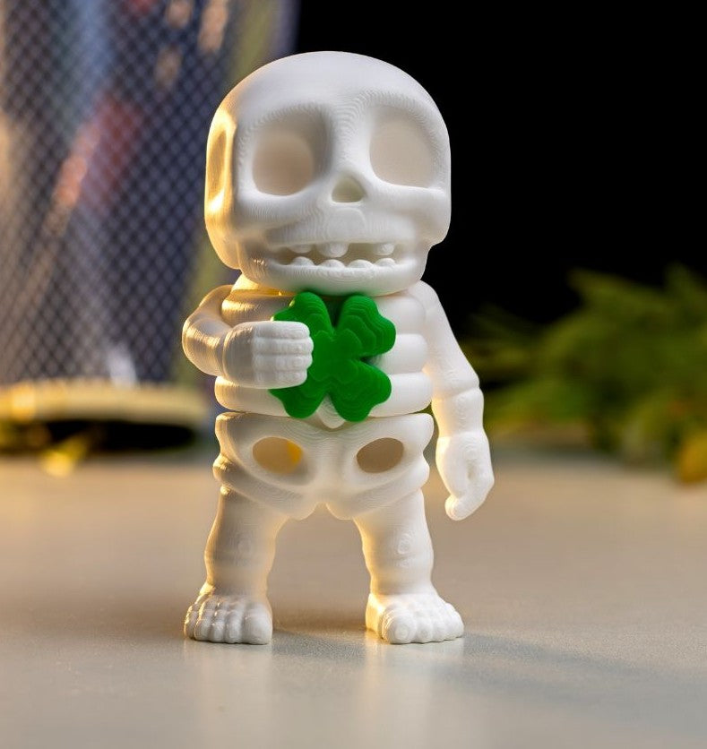 💀🍀 Flexi Glücksbringer-Skelett