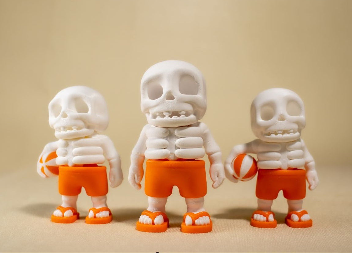 💀🌞 Flexi Kleines Skelett – Summer Edition